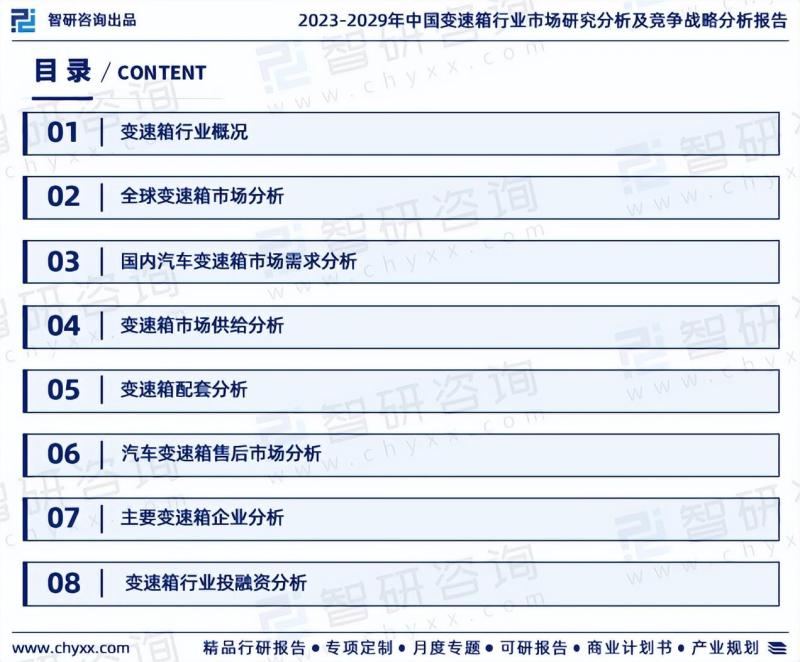 中国变速箱行业市场研究报告（2023版）