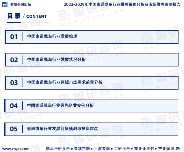 2023版中国索道缆车行业市场分析研究报告