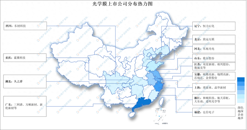 2023年中国光学膜行业重点企业分析