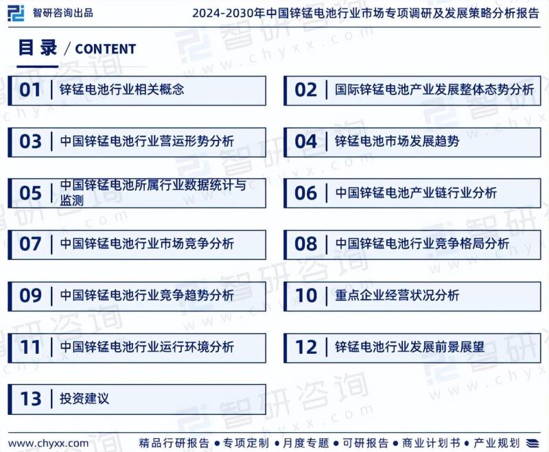 中国锌锰电池行业未来发展趋势研究报告